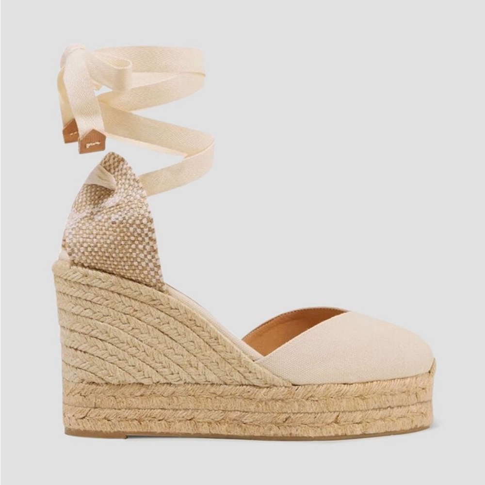 Castaner  Cream Espadrille Wedge Sandals (New in the box)